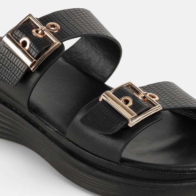 Mochi Women Black Casual Slip Ons (SKU: 41-482-11-36)