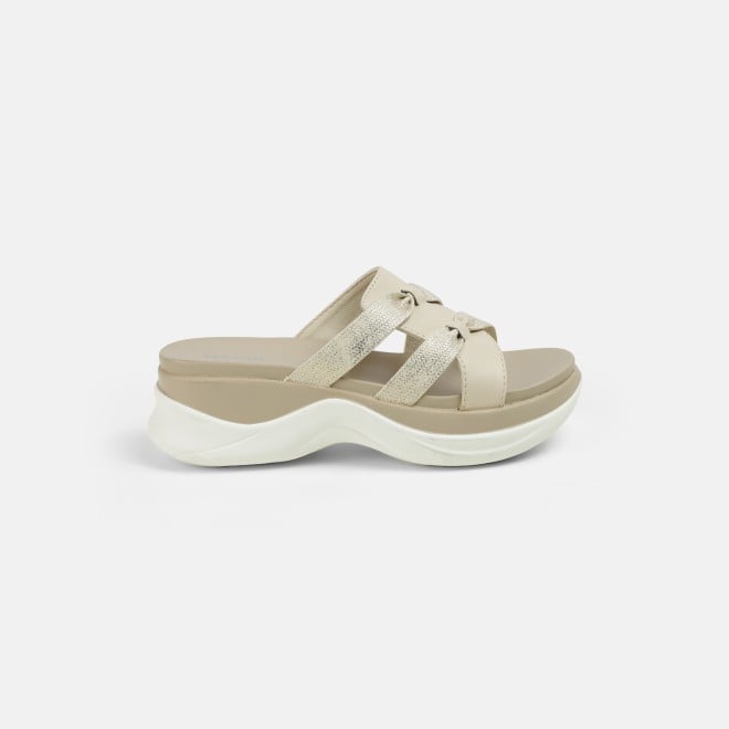 Mochi Women Beige Casual Slip Ons (SKU: 41-483-20-36)