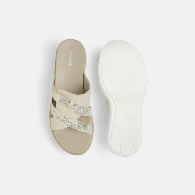 Mochi Women Beige Casual Slip Ons (SKU: 41-483-20-36)