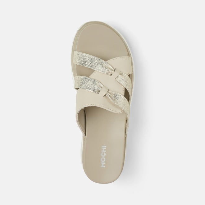 Mochi Women Beige Casual Slip Ons (SKU: 41-483-20-36)