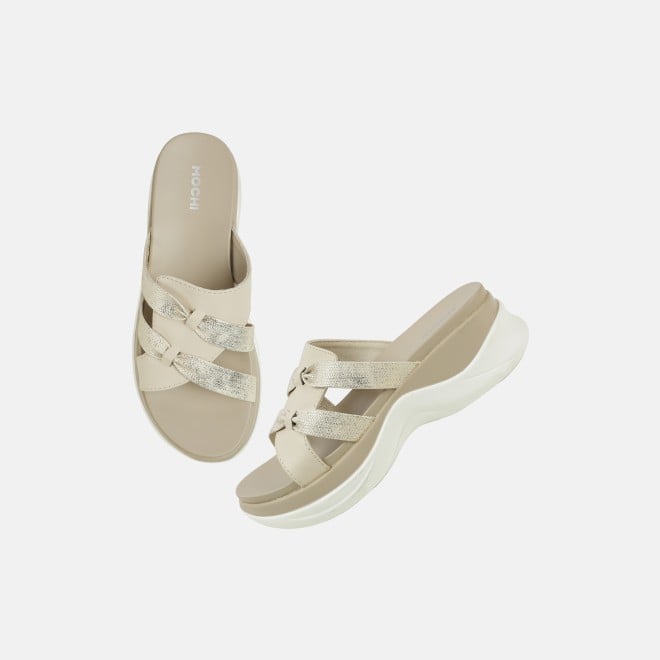 Mochi Women Beige Casual Slip Ons (SKU: 41-483-20-36)