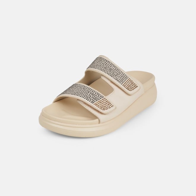 Mochi Women Beige Casual Slip Ons (SKU: 41-484-20-36)