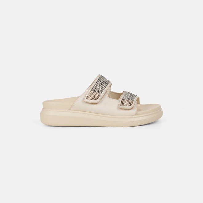 Mochi Women Beige Casual Slip Ons (SKU: 41-484-20-36)