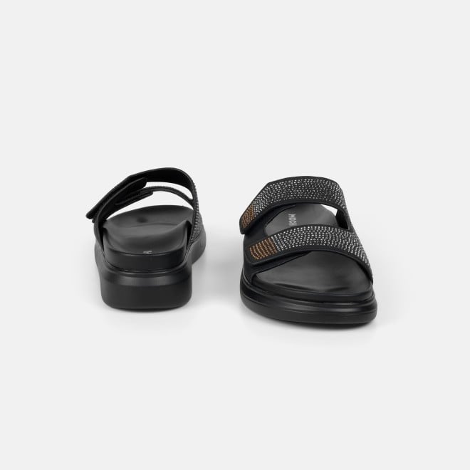 Mochi Women Black Casual Slip Ons (SKU: 41-484-11-36)