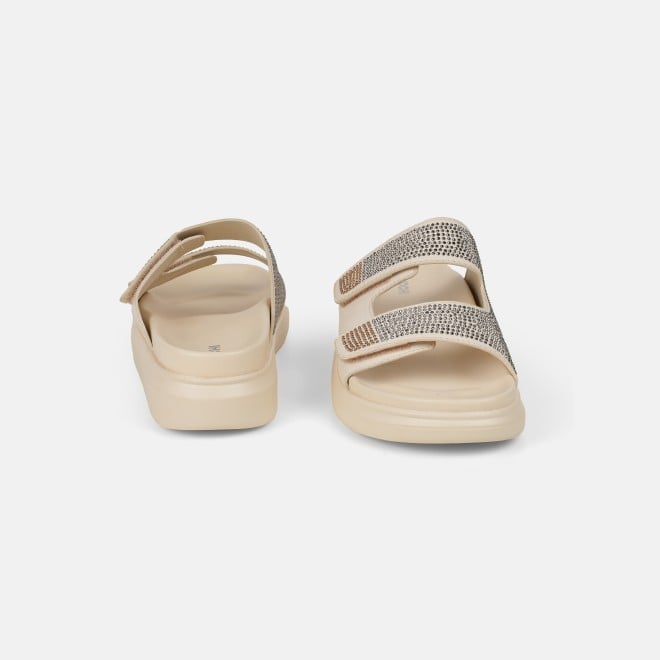 Mochi Women Beige Casual Slip Ons (SKU: 41-484-20-36)