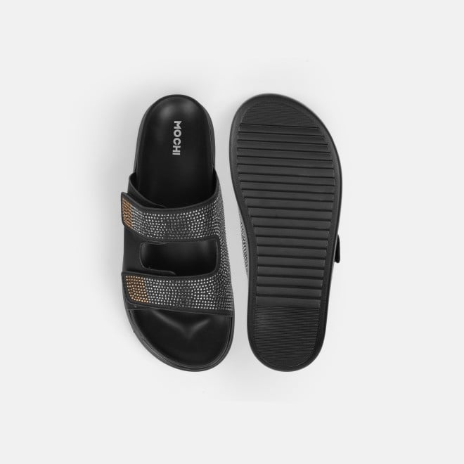 Mochi Women Black Casual Slip Ons (SKU: 41-484-11-36)