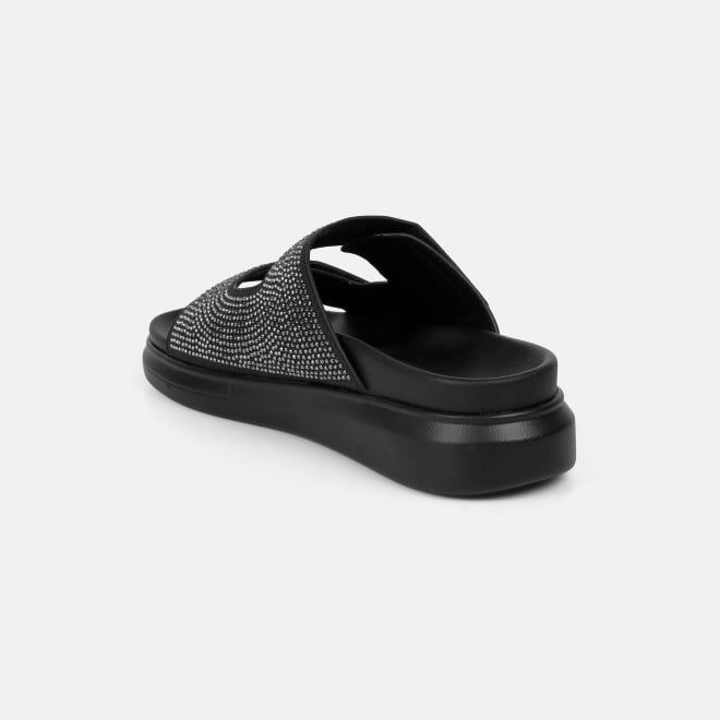 Mochi Women Black Casual Slip Ons (SKU: 41-484-11-36)