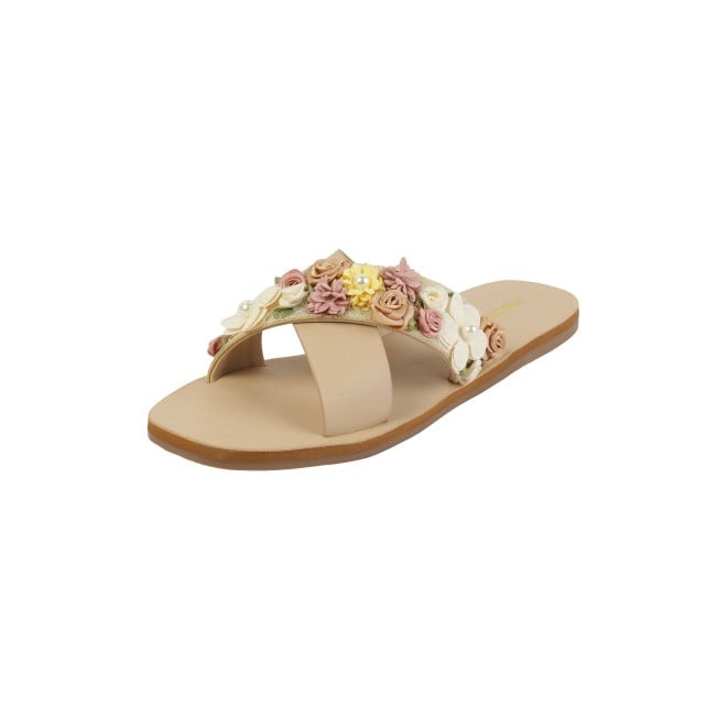Mochi Women Beige Casual Slip Ons (SKU: 41-486-20-36)