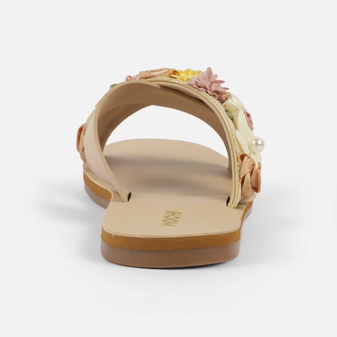 Mochi Women Beige Casual Slip Ons (SKU: 41-486-20-36)