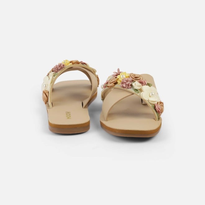 Mochi Women Beige Casual Slip Ons (SKU: 41-486-20-36)