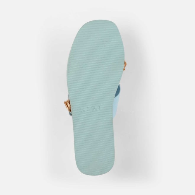 Mochi Women Blue Casual Slip Ons (SKU: 41-486-45-36)