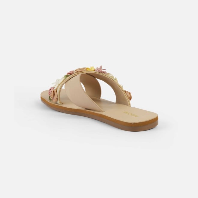 Mochi Women Beige Casual Slip Ons (SKU: 41-486-20-36)