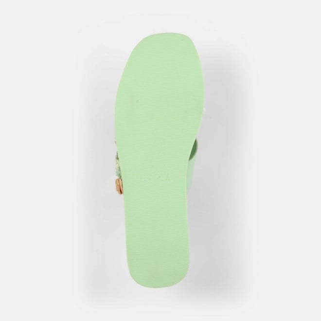 Mochi Women Green Casual Slip Ons (SKU: 41-486L-21-42)