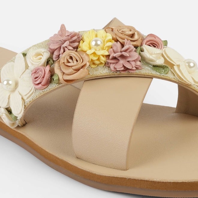 Mochi Women Beige Casual Slip Ons (SKU: 41-486L-20-42)