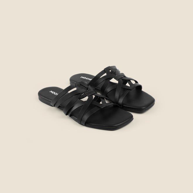 Mochi Women Black Casual Slip Ons (SKU: 41-489-11-36)