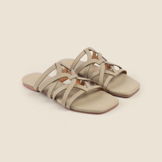 Mochi Women Beige Casual Slip Ons (SKU: 41-489-20-36)