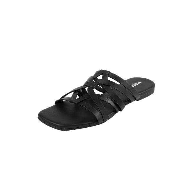 Mochi Women Black Casual Slip Ons (SKU: 41-489-11-36)