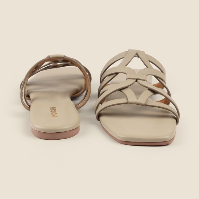 Mochi Women Beige Casual Slip Ons (SKU: 41-489-20-36)