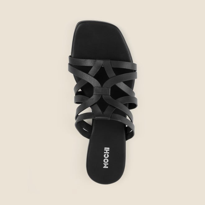 Mochi Women Black Casual Slip Ons (SKU: 41-489-11-36)
