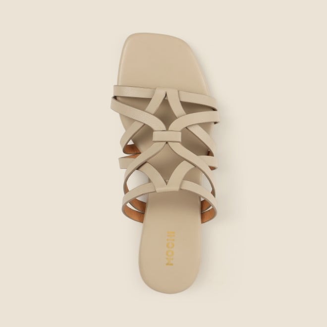 Mochi Women Beige Casual Slip Ons (SKU: 41-489-20-36)