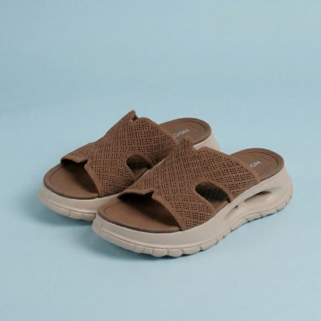 Mochi Women Bronze Casual Slip Ons