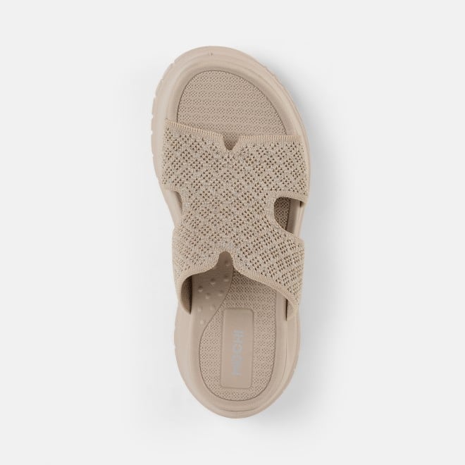 Mochi Women Beige Casual Slip Ons (SKU: 41-490-20-36)