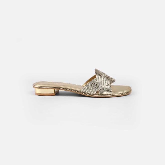 Mochi Women Gold Casual Slip Ons (SKU: 41-493-15-36)