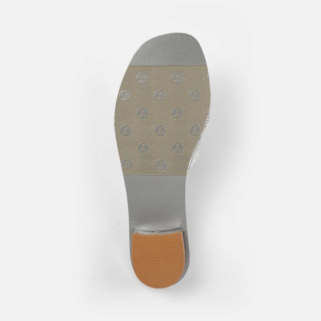 Mochi Women Silver Casual Slip Ons (SKU: 41-493-27-36)