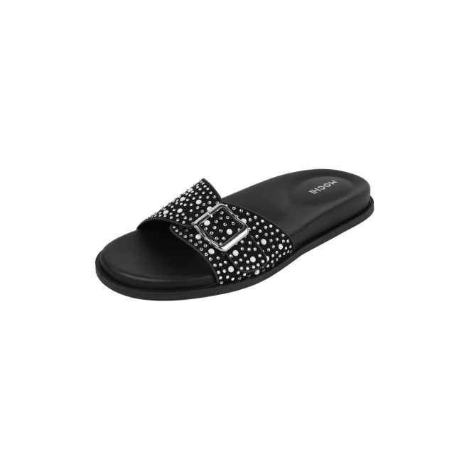 Mochi Women Black Casual Slip Ons (SKU: 41-505-11-36)