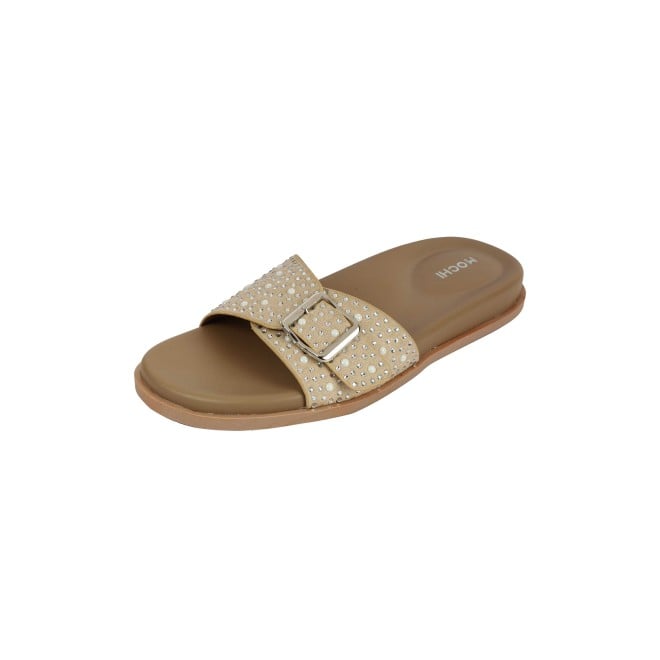 Mochi Women Beige Casual Slip Ons (SKU: 41-505-20-36)