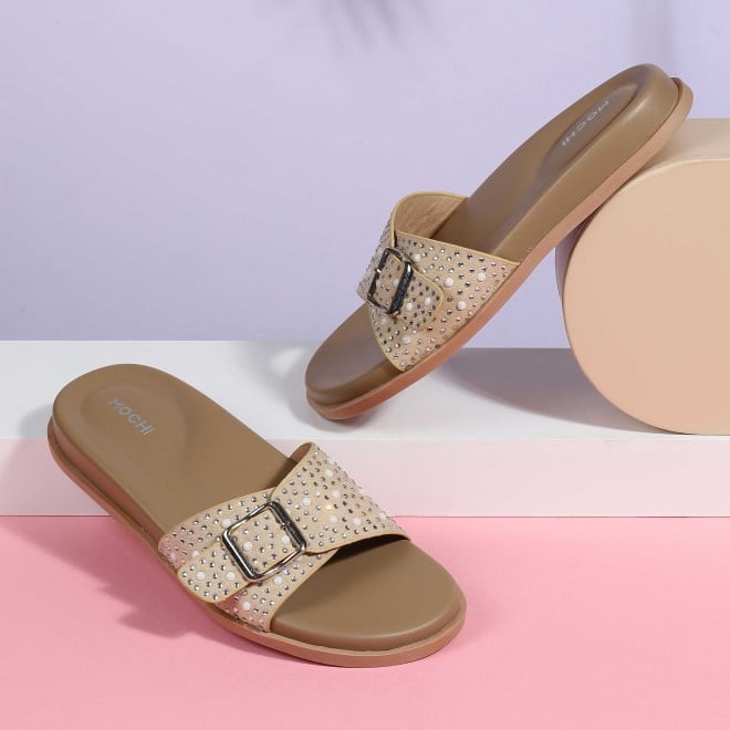 Mochi Women Beige Casual Slip Ons (SKU: 41-505-20-36)