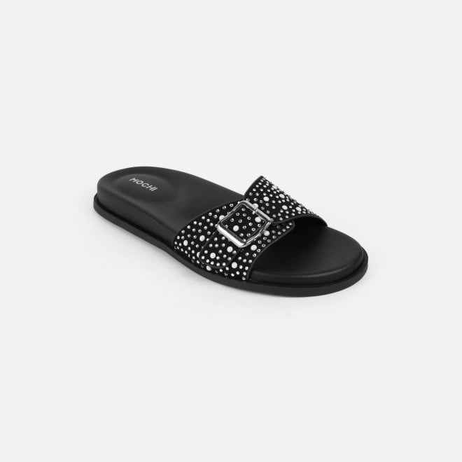 Mochi Women Black Casual Slip Ons (SKU: 41-505-11-36)