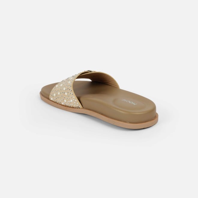 Mochi Women Beige Casual Slip Ons (SKU: 41-505-20-36)
