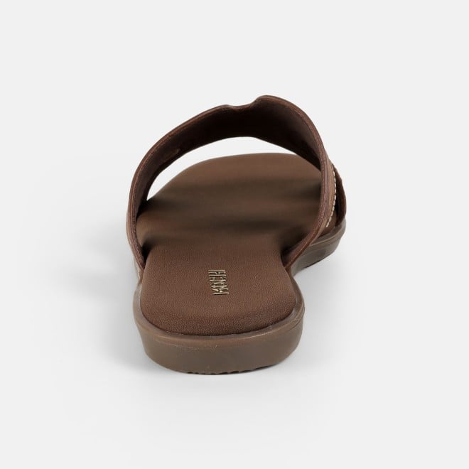 Mochi Women Tan Casual Slip Ons (SKU: 41-517-23-36)