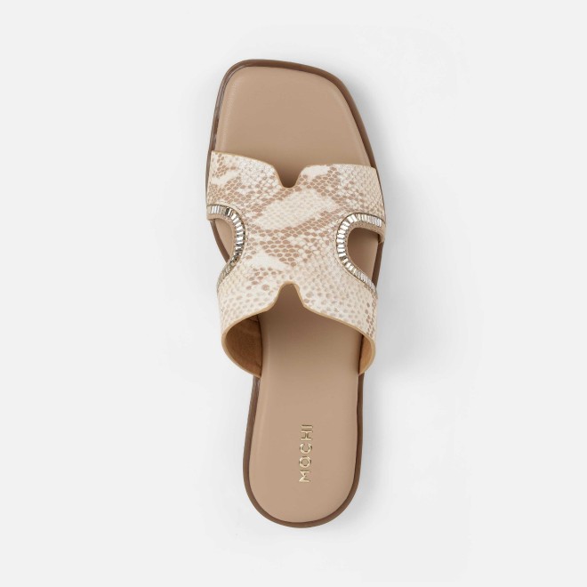 Mochi Women Beige Casual Slip Ons (SKU: 41-517-20-36)