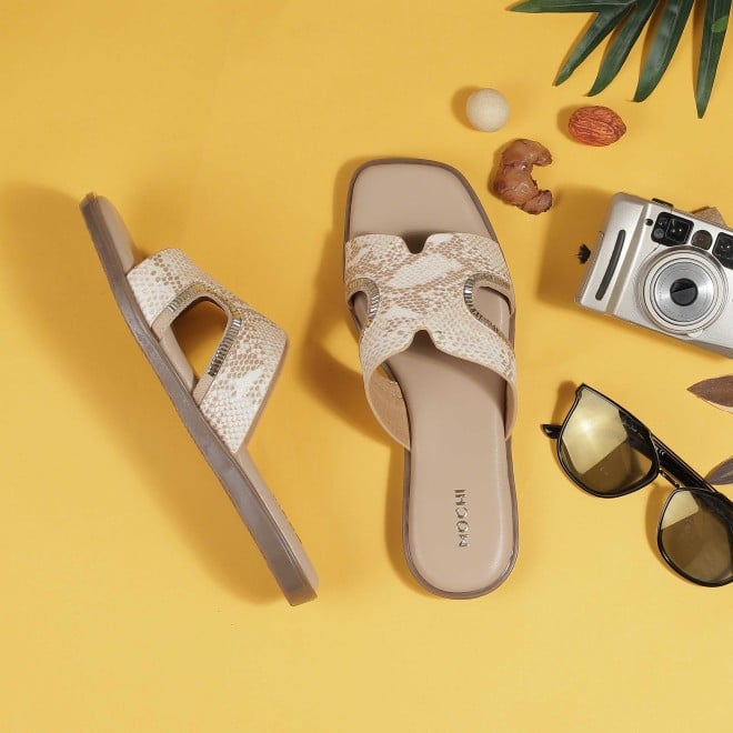 Mochi Women Beige Casual Slip Ons (SKU: 41-517L-20-42)