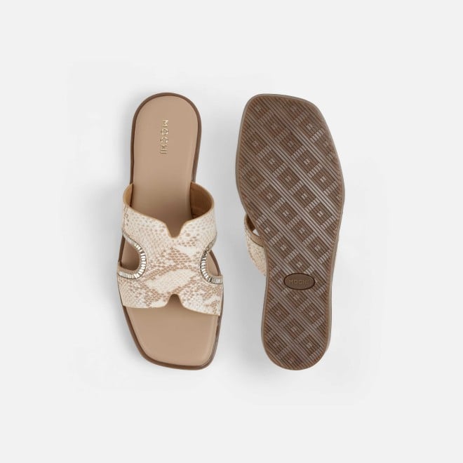 Mochi Women Beige Casual Slip Ons (SKU: 41-517L-20-42)