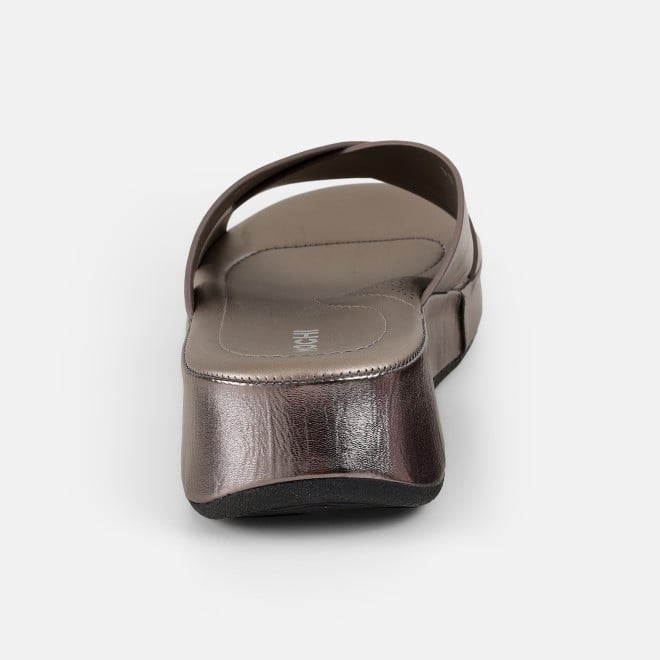 Mochi Women Gun-metal Casual Slip Ons (SKU: 41-521-29-36)