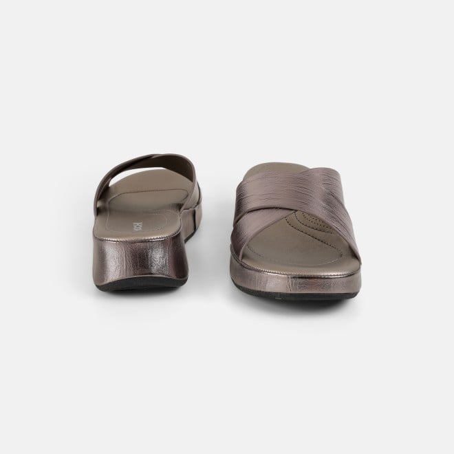 Mochi Women Gun-metal Casual Slip Ons (SKU: 41-521-29-36)