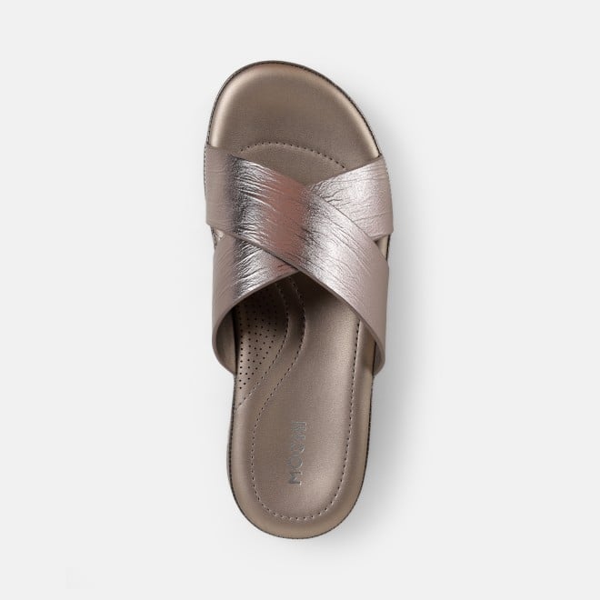 Mochi Women Gun-metal Casual Slip Ons (SKU: 41-521-29-36)
