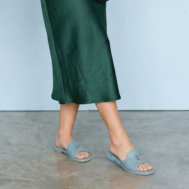 Mochi Women Blue Casual Slip Ons (SKU: 41-522-45-36)