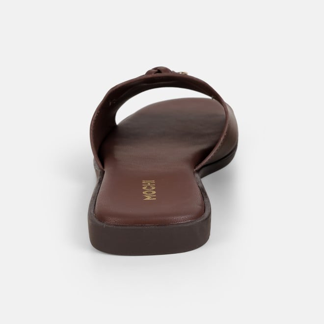 Mochi Women Brown Casual Slip Ons (SKU: 41-522-12-36)