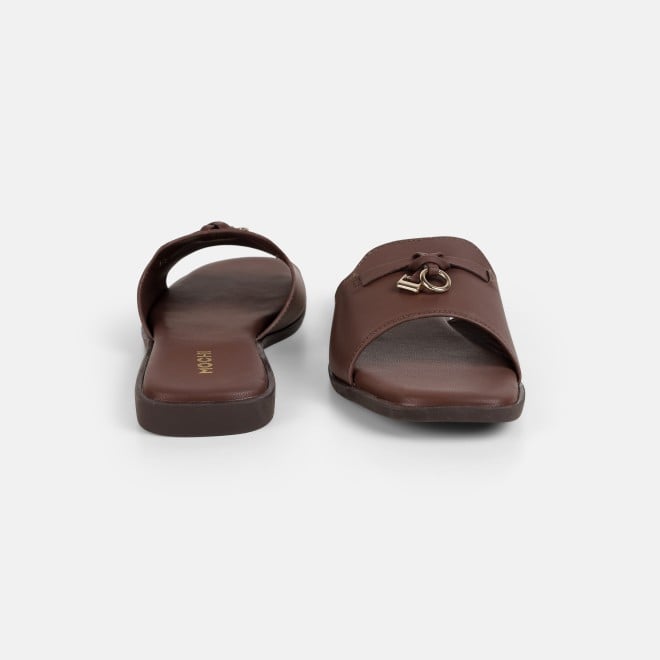 Mochi Women Brown Casual Slip Ons (SKU: 41-522-12-36)
