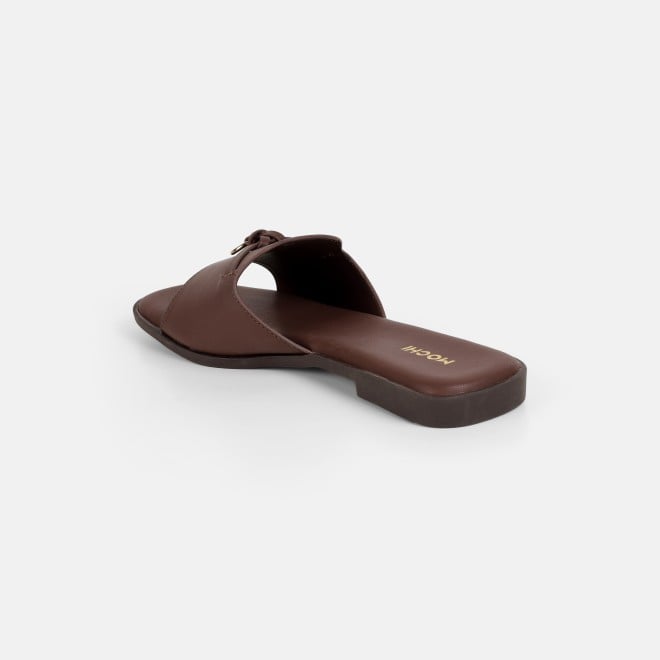 Mochi Women Brown Casual Slip Ons (SKU: 41-522-12-36)