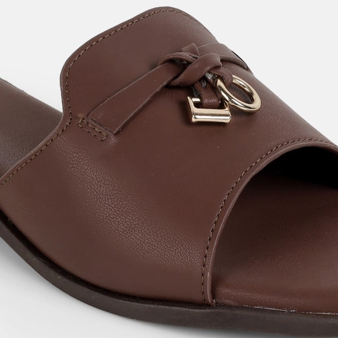 Mochi Women Brown Casual Slip Ons (SKU: 41-522-12-36)