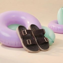 Women Brown Casual Slippers