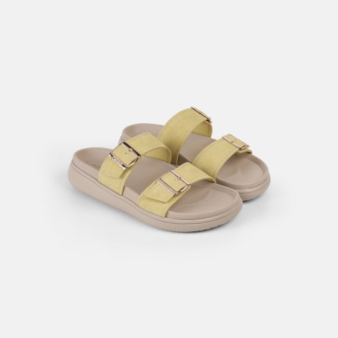 Mochi Women Yellow Casual Slippers (SKU: 41-529-33-37)