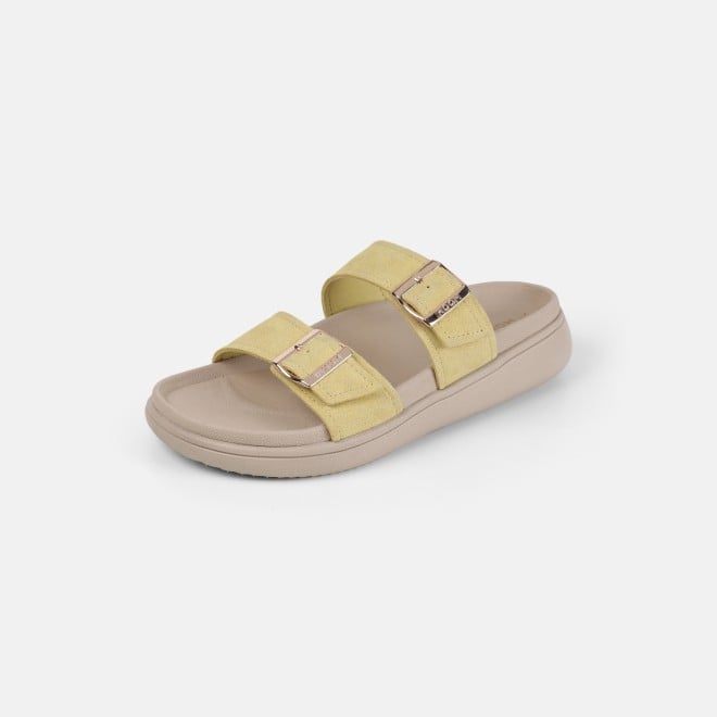 Mochi Women Yellow Casual Slippers (SKU: 41-529-33-37)