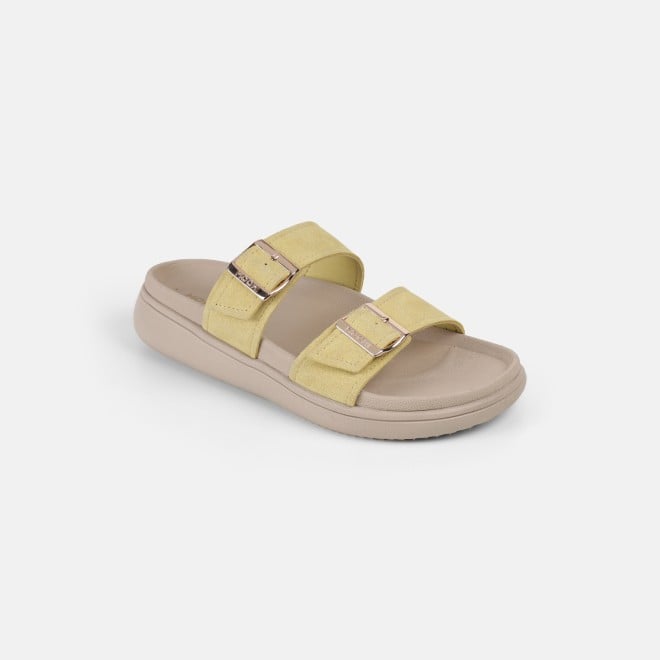 Mochi Women Yellow Casual Slippers (SKU: 41-529-33-37)