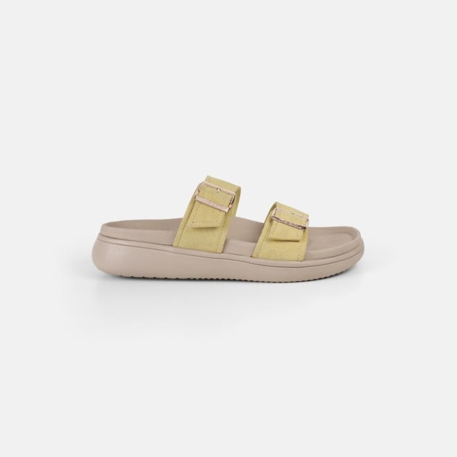 Mochi Women Yellow Casual Slippers (SKU: 41-529-33-37)